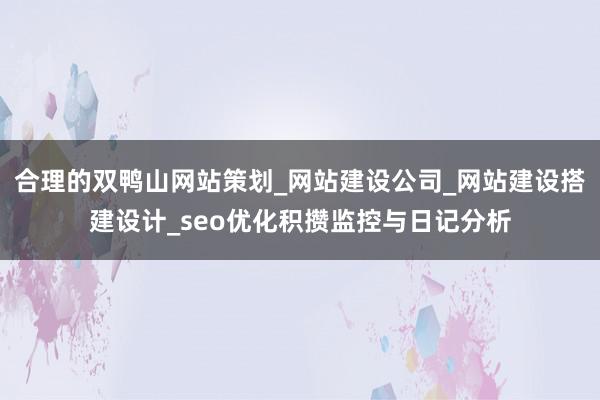 合理的双鸭山网站策划_网站建设公司_网站建设搭建设计_seo优化积攒监控与日记分析